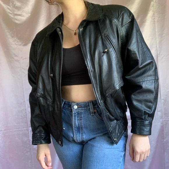 Vintage 90s Wilson’s Leather Bomber Leather Jacket - Picture 12 of 12